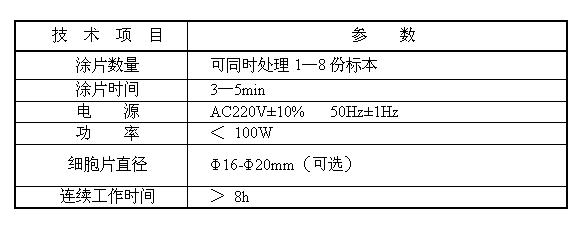 液基薄層細胞涂片機B6C技術(shù)參數(shù)